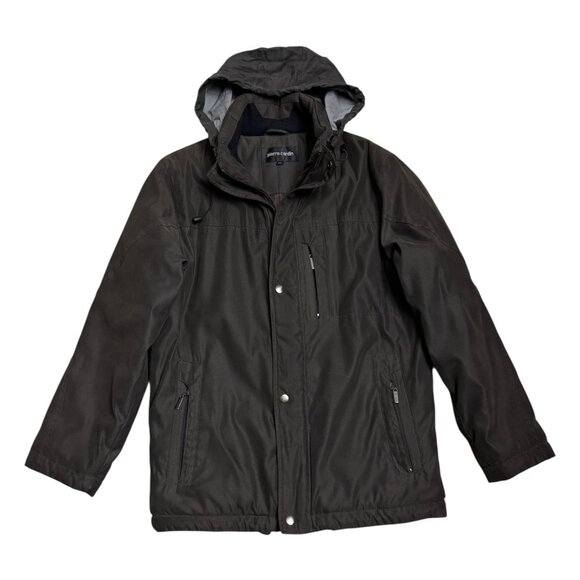 PIERRE CARDIN Vintage Y2K Insulated Brown Winter Parka Coat Jacket Mens Small - Picture 1 of 7